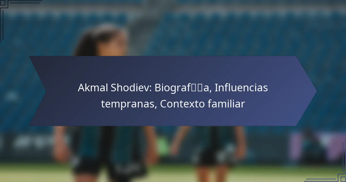 Akmal Shodiev: Biografía, Influencias tempranas, Contexto familiar