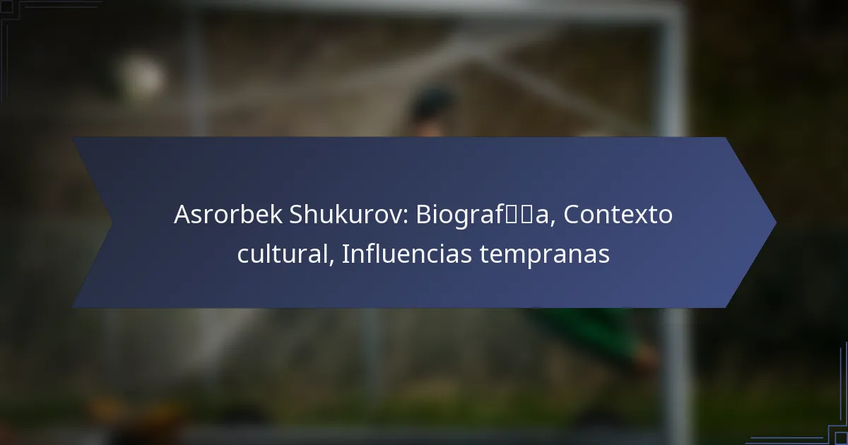 Asrorbek Shukurov: Biografía, Contexto cultural, Influencias tempranas